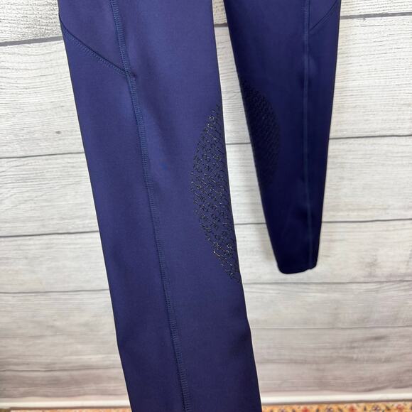 Dover Saddlery Girl's Stride Magna Navy Riding Thighs Leggings Size Large - Picture 3 of 9